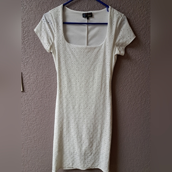 B Famous Dresses & Skirts - White Eyelet Dress By B Famous